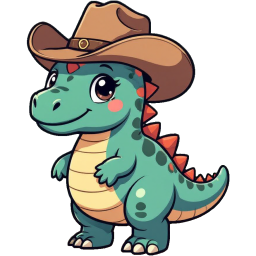 Cowboy Dinosaur sticker
