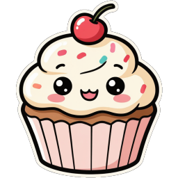 Cupcake sticker